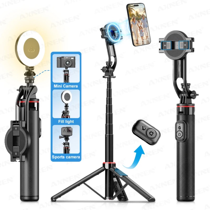 Extendable Selfie Stick Tripod - огляд і ціна Photography Video Lighting Kit With Adjustable Tripod Stand