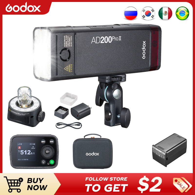 Godox AD200ProII  TTL 2.4G Wir - огляд і ціна Photography Lighting Kit Godox