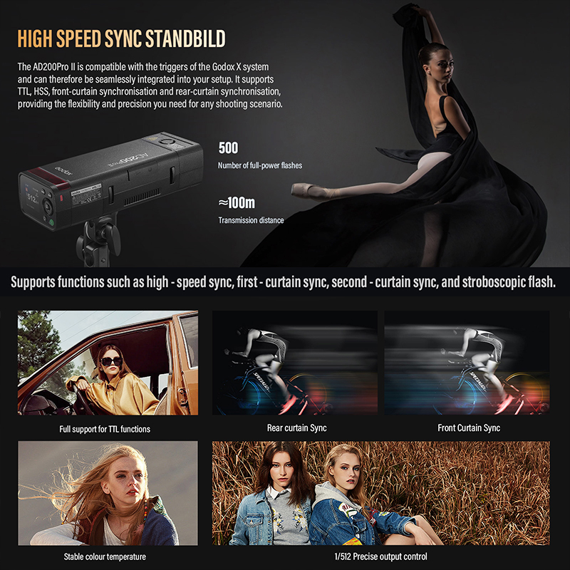 Godox AD200ProII  TTL 2.4G Wir - огляд і ціна Photography Lighting Kit Godox