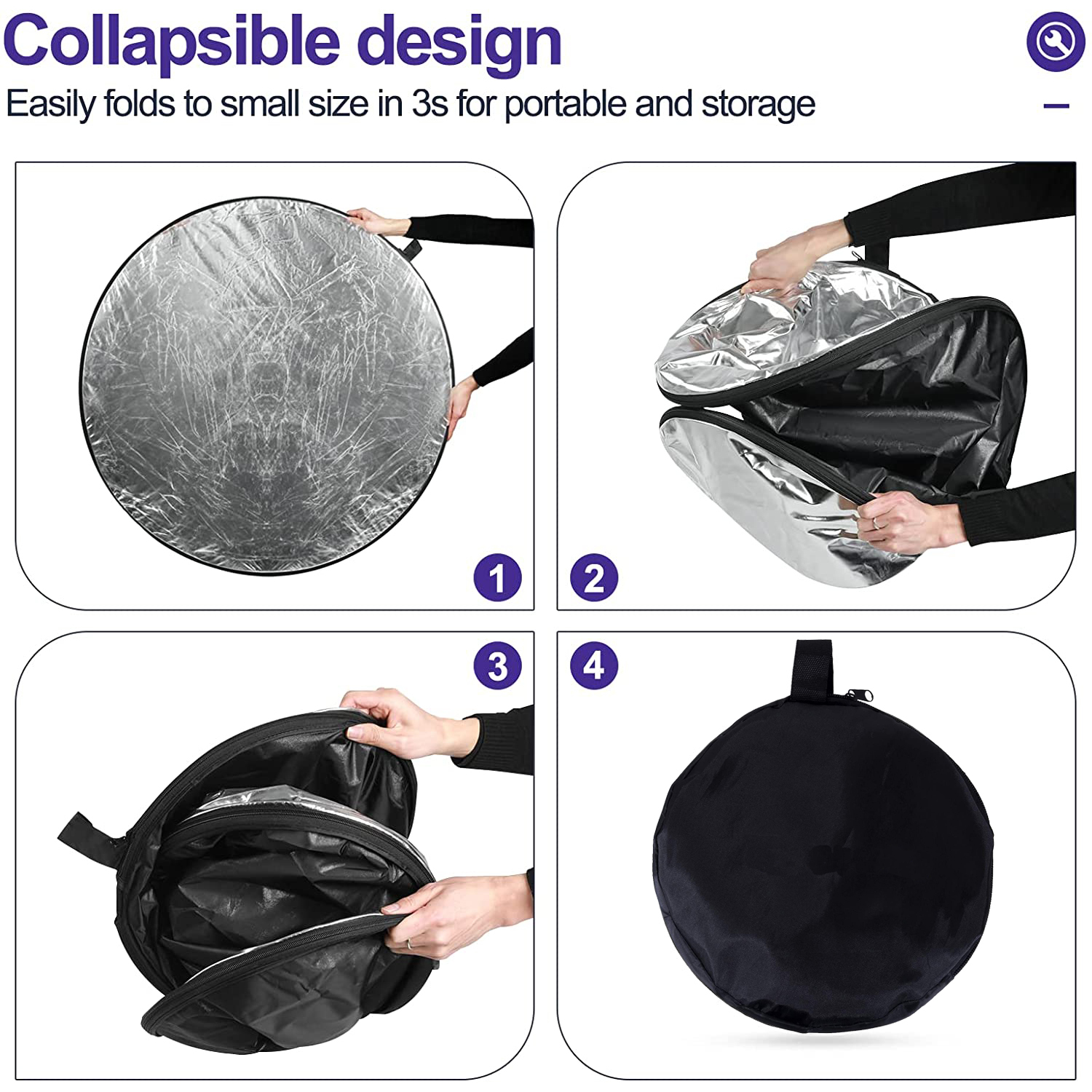 60 80 110cm 5in1 Reflector Pho - огляд і ціна Photography Lighting Reflectors