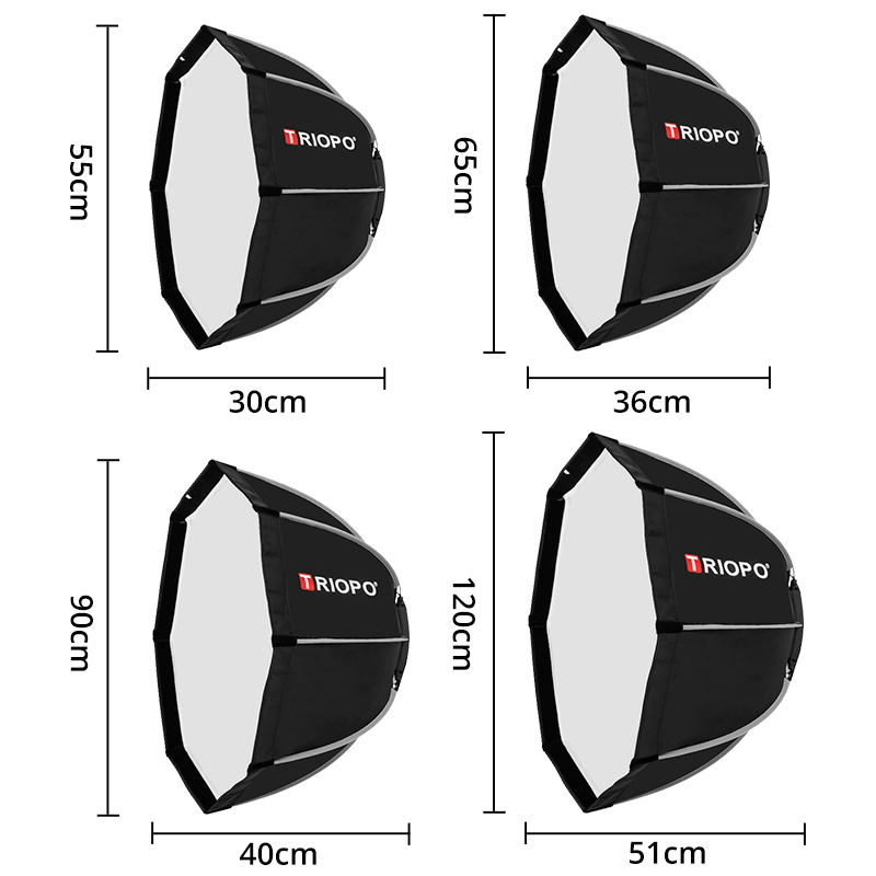 Triopo K2 55cm 65cm 90cm 120cm - огляд і ціна Beauty Dish 55Cm