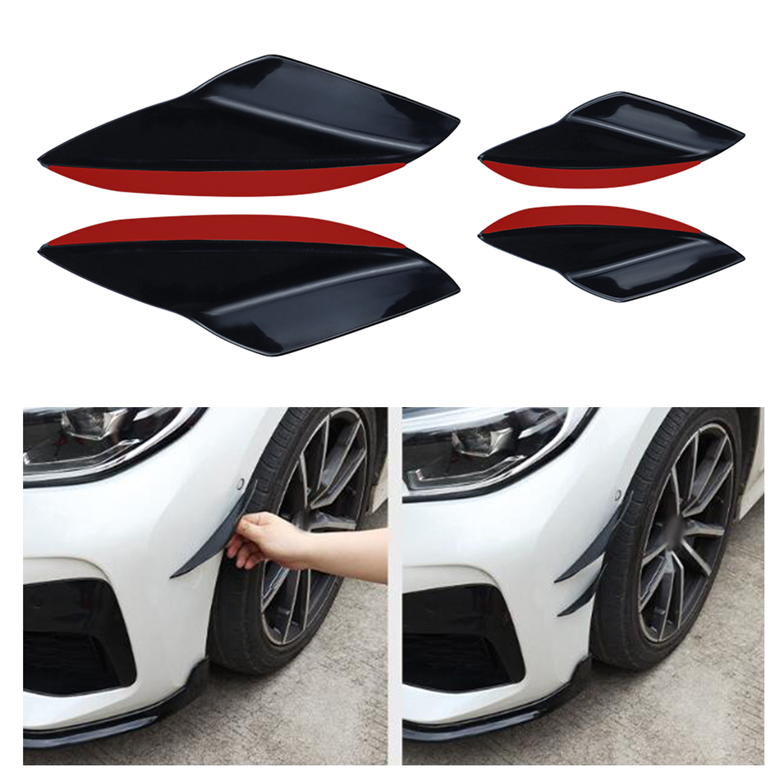 4Pcs Car Spoiler Canards Set S - огляд і ціна Diffusion Material Roll