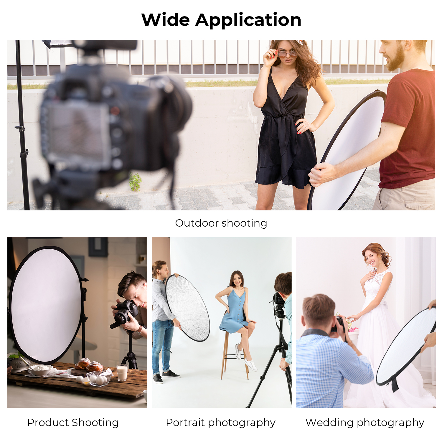 K&F CONCEPT 56/80/110cm 5-in-1 - огляд і ціна Photography Lighting Reflectors