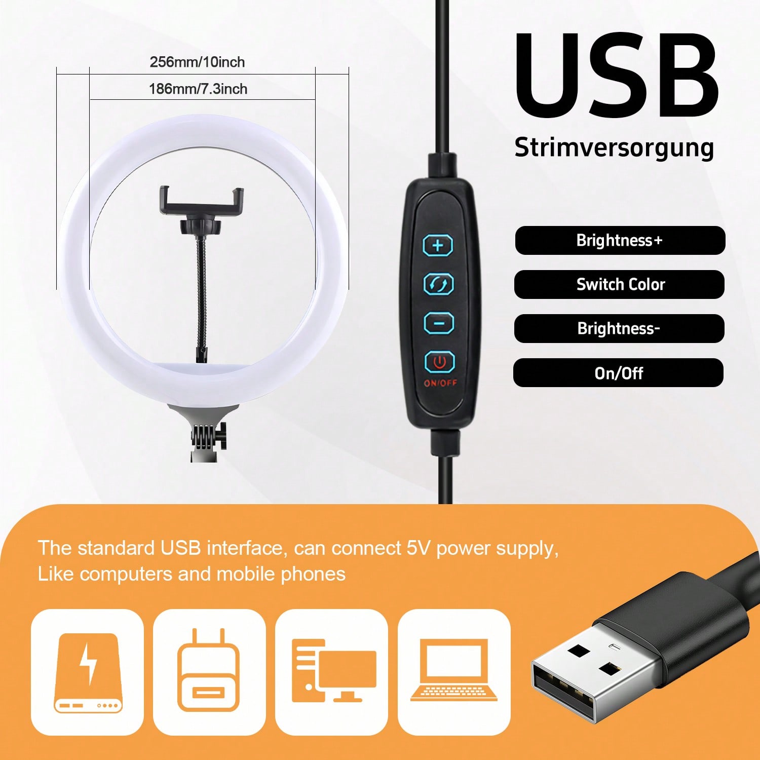 10 Inch 3 Color Dimmable LED R - огляд і ціна Photography Lighting Kits