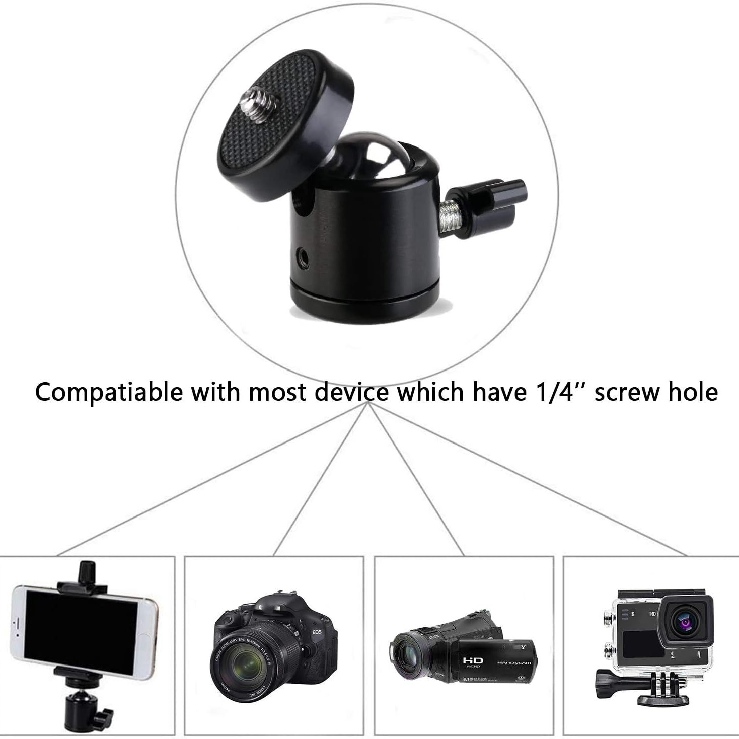 Camera Ball Head Adapter with  - огляд і ціна Photography Video Lighting Kit With Adjustable Tripod Stand