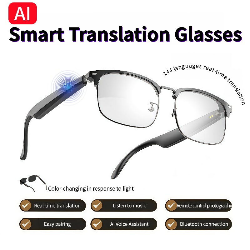 GS13 AI Smart Glasses Color-Ch - огляд і ціна Photography Lighting Assistant