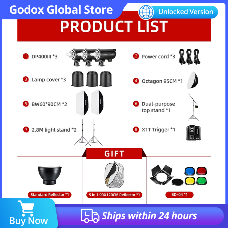 1200W Godox DP400III DP400III- - огляд і ціна Photography Lighting Kit Godox